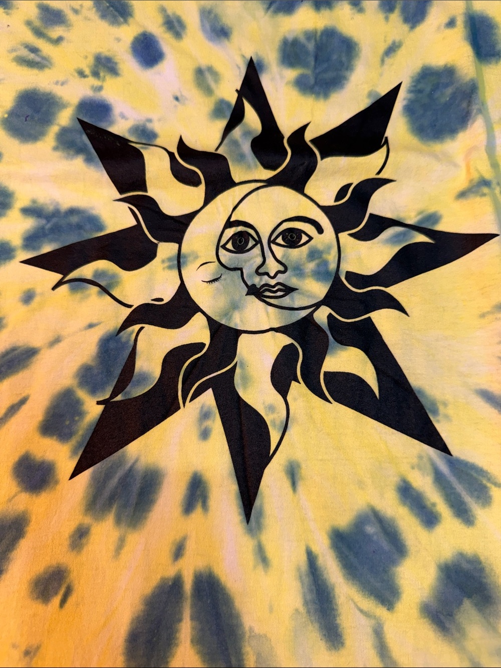Sun and moon tie-dye tee